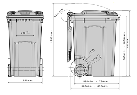 IPG-Bneo 360L Avfallskärl