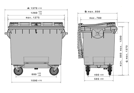 IPG-MGBneo⁴ 660 L  Avfallskärl