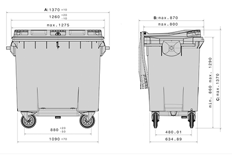 IPG-MGBneo⁴ 770 L  Avfallskärl