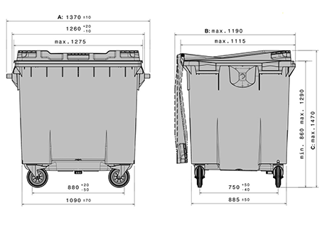 IPG-MGBneo⁴ 1110 L  Avfallskärl