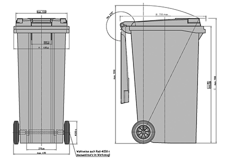 IPG-MGBplus /180 L Avfallskärl