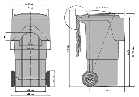 IPG-DU Container 60 L Avfallskärl