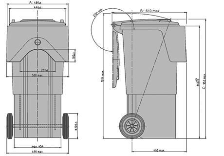 IPG-DU Container 80 L Avfallskärl