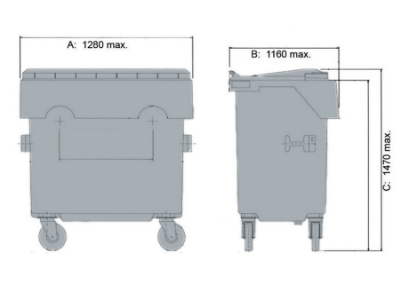 IPG-DU Container 1100 L Avfallskärl